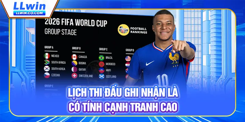 World Cup 2026 - Sân Chơi Cá Cược Thể Thao Đỉnh Cao LLWIN 3 Lịch thi đấu ghi nhận là có tính cạnh tranh cao